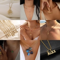 CAIOOCHE Cadena de Acero Inoxidable al por Mayor, Cadena de Eslabones Ovalados/serpiente/cubana de Moda, Chapada en Oro de 18K para la Fabricación de Collares con Colgantes