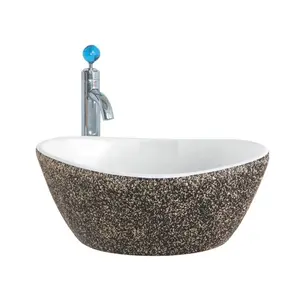 Seramik sıhhi tesisat gereçleri yüksek İhracat kalitesi masa üstü yıkama banyo lavabosu en iyi fiyat hindistan ev dekorasyon için