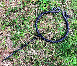 Hand Forged Iron <b>Trivet</b> Pot Stand Rustic Kitchen Hot Pot Holder Round Twisted <b>Metal</b> Cookware Stand Farmhouse Table Decor - Product Image 2
