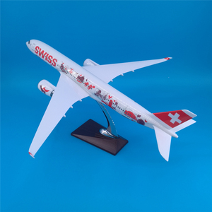 Modèle d'avion en résine Swissair Airbus A350 à l'échelle 1:1, 47 cm, avec support de présentation, objet de collection - Product Image 5