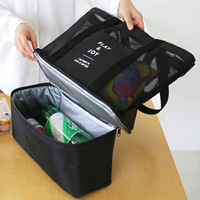 Bolsa de Compras Térmica 2 en 1 con Logotipo Personalizado, Bolsa de Playa con Compartimento Refrigerante para Mujeres y Hombres