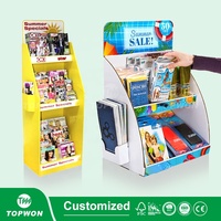 Étagères de présentation au sol en carton pour supermarchés, présentoirs de vente au détail, dépliants, brochures, présentoirs en carton durables