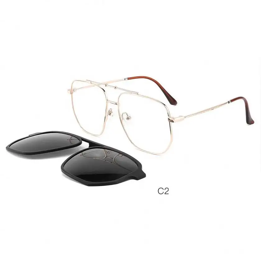 Nuovissimi ultimi occhiali da sole personalizzati Oem Odm Fake Designer occhiali da sole da uomo con Clip in metallo con Logo personalizzato