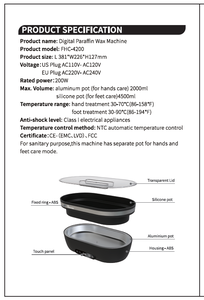 2022 brevetto DESIGN/temperatura regolabile paraffina spa warmer <span class=keywords><strong>bagno</strong></span> di paraffina professionale <span class=keywords><strong>per</strong></span> uso in salone scaldacera di paraffina - Product Image 4