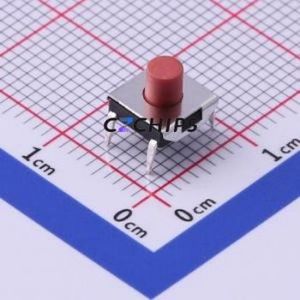 TS-1080D-A7B3-D1 Tactile Switch DIP-4P,6.4x6mm Switch Single Pole Single Throw Round Button Through Hole 6.4mm - Product Image 1