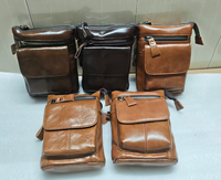 Vente en gros de petit sac à bandoulière en cuir véritable pour hommes sac banane sac à bandoulière style vintage pour hommes sac latéral de luxe pour hommes
