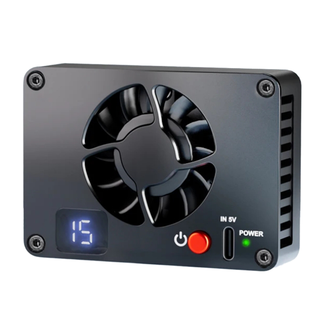 Hoodveyes New Version Aluminum Alloy+PC Heat Sink Cooling Fan Semiconductor Radiator <30dB Quiet Portable for for Camera