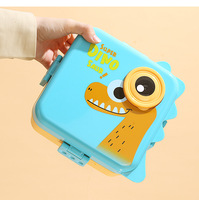 Boîte à bento à 3 compartiments pour le stockage des aliments portables pour le déjeuner des collations aux fruits pour les enfants