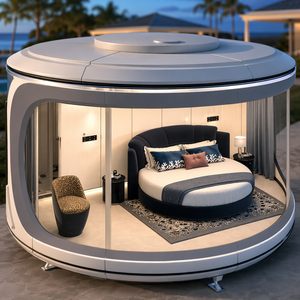 Casas Prefabricadas de Aluminio, Hotel de Domo <span class=keywords><strong>Redondo</strong></span>, Carpa Familiar con Baños, Villa Prefabricada Modular, Cabaña Tipo Apple para Hotel - Product Image 2