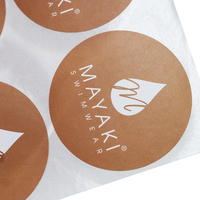 Autocollants adhésifs personnalisés en feuille d'or à chaud, étiquettes en vinyle imperméables avec logo pour emballages cadeaux, artisanat et bougies