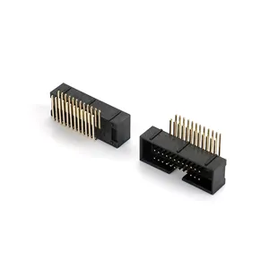 box header connector 1.27mm pitch 24 pin right angle electronic connectors 2.54 row spacing samtec box header