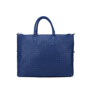 Bolso de Hombre Tejido a Mano de Cuero Vacuno de Primera Capa, Maletín de Cuero Genuino para Hombre de Negocios, Bolso de Mano de Gran Capacidad para Hombre - Product Image 1