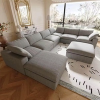 Huichen Home Vente en Gros sur Mesure Meubles de Salon Canapé Sectionnel Modulable Noir Nordique Ensembles de Canapés pour Salon