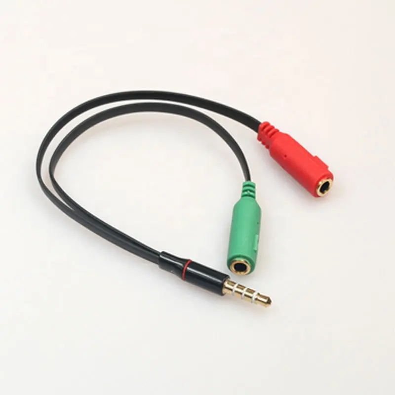 2 Female to 1 Male 3.5 mm Jack AUX Headphone Splitter Adapter AUX Earphone Audio Cable For Phone Laptop