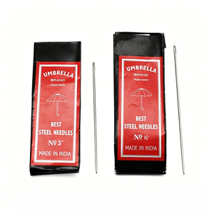 Aiguilles à coudre artisanales importées, marque UMBRELLA, aiguilles à coudre à la main, aiguilles pour fil de chanvre, aiguilles à emballer, grandes aiguilles, aiguilles pour la couture de courtepointes - Product Image 1
