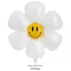 Ballon d'usine <span class=keywords><strong>prix</strong></span> ballons de tournesol mignons pour la décoration de fête d'anniversaire pour enfants feuille marguerite sourire ballon - Product Image 4