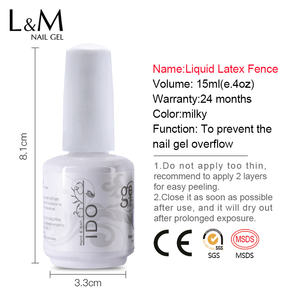 Alibdgel Productos <span class=keywords><strong>para</strong></span> decoración de <span class=keywords><strong>uñas</strong></span> Valla de látex líquido Pegamento antidesbordamiento Peel Off <span class=keywords><strong>para</strong></span> protección de <span class=keywords><strong>uñas</strong></span> Gel <span class=keywords><strong>Esmalte</strong></span> de <span class=keywords><strong>uñas</strong></span> - Product Image 5