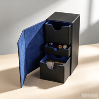 Boîte de rangement pour cartes à collectionner en cuir PU laqué YAGELI Premium, porte-dés, logo personnalisé, OEM ODM, plateau de rangement pour jeux de cartes