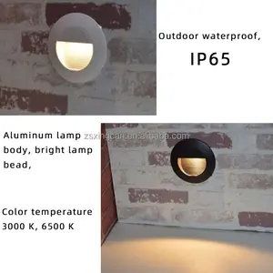 3W 12v/24v 220v Warm White 3000k 6000k IP65 Led Stair Wall Light Outdoor Recessed Led Step Light