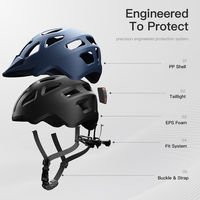 Casco de Ciclismo con Batería y Luz LED Trasera, Compatible con OEM/ODM, para Bicicleta y Scooter Eléctrico, Unisex