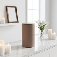 Urnes funéraires en cuir texturé de qualité supérieure, en acier inoxydable gris, style européen/américain, pour adultes et animaux de compagnie