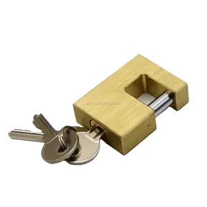 High Security Solid Brass Body Anti-cutting Anti-theft Brass Lock 60mm Rectangular Padlock
