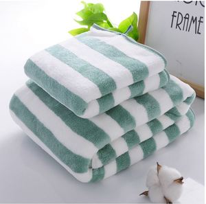 Ensemble de serviettes de bain et de visage en microfibre corail cationique, doux et absorbant, 70*140cm et 35*75cm, vente en gros directe usine Chine, prix abordable - Product Image 3