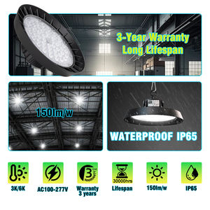 Almacén OVNI High Bay Light 200W 100W 150W 300W 150lm/W Iluminación industrial <span class=keywords><strong>Reflector</strong></span> de luz <span class=keywords><strong>Led</strong></span> lineal - Product Image 3
