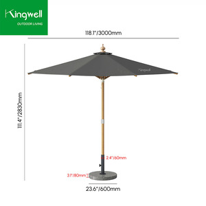 Parasol en aluminium de haute qualité avec logo personnalisé, imperméable, pour jardin, parc, hôtels, restaurants, vente en gros de parasols de terrasse - Product Image 1