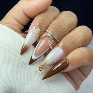 Prensa de tubería de agua mediana y larga con grafiti colorido desmontable en las uñas Prensa de uñas postizas acrílicas hechas a mano en las uñas - Product Image 6