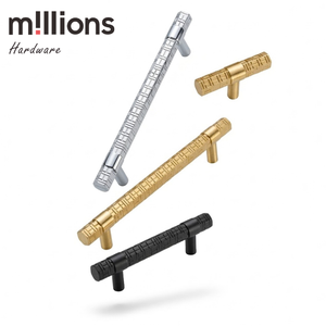 Großhandel Möbelzubehör Zinklegierung Schubladengriff Sechseckiger Knopf Luxus Küchenhardware Zuggriff mit Rückplatte - Product Image 1