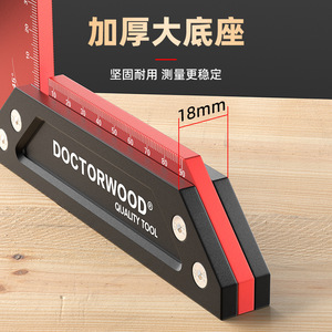 Doctorwood Heavy Duty Wide Base Woodworking L Square LS-300 Aluminum Alloy <b>Measuring</b> <b>Tool</b> - Product Image 2
