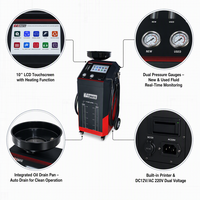 GATmatic GT7000Pro Máquina de Limpieza y Cambio de Fluido de Transmisión ATF Totalmente Automática con Pantalla Táctil de 10'', Calentamiento, Impresora y Bandeja de Drenaje