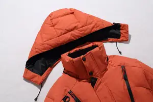 Abrigo de invierno con capucha Puffer Hombres Ropa Chaqueta Streetwear Impresión Correas Engrosamiento Burbuja Abajo Abrigos Chaqueta de hombre