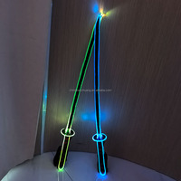 Épée de samouraï lumineuse à fibres optiques, katana LED, accessoire de cosplay pour spectacle de scène, spectacle de danse, festival, fête, événement
