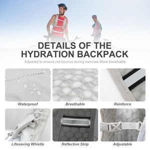 Chaleco de Hidratación para Exteriores con Bolsa de Agua de 2 Litros a Prueba de Fugas, Mochila para Correr, Ciclismo, Motociclismo Todoterreno, Senderismo, OEM - Product Image 3