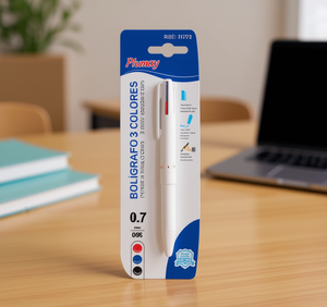 Penna Tricolore Plumay 0.7mm con Fusto in Plastica, Strumento di Scrittura Multifunzione per Uso Aziendale - Product Image 2