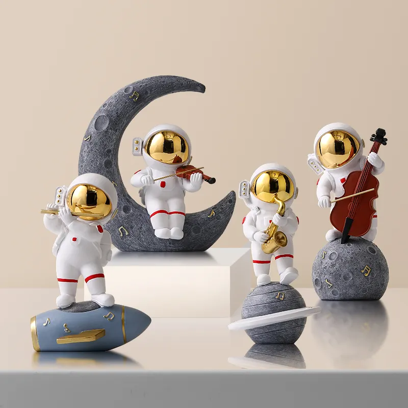 Wholesale new arrive music series resin astronaut ornaments decoration for desk table