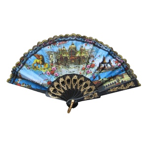 High Quality Advertising Plastic Hand Fan Personalized Custom Printing Portable Folding Recycled Plastic Hand Fans