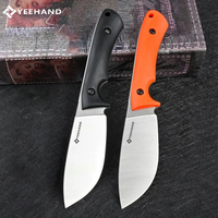 Yeehand Couteau à lame fixe en acier inoxydable D2 personnalisable avec poignée G10 pour le camping en plein air et la chasse de survie Support OEM