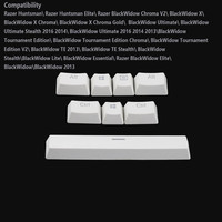 Touches de barre d'espace translucides personnalisées Ra-zer 6u/Cor-sair 6.5u, 8 touches PBT Doubleshot pour clavier Razer Logi-tech Cor-sair