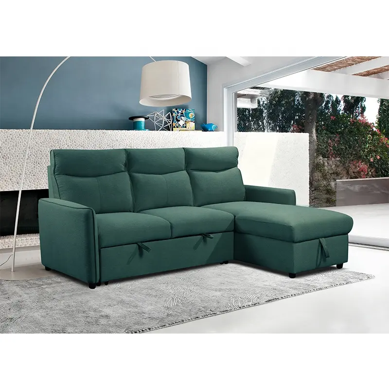 Juego de sofás para sala de estar de alta calidad al por mayor de fábrica de China, muebles con tapicería de carga USB, muebles para el hogar, sofá cama