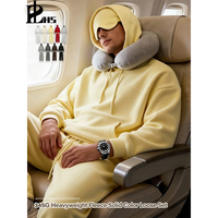 Ensemble sweat à capuche et pantalon en molleton de coton uni pour homme, avec masque pour les yeux en forme de cœur, poches plaquées 3D et cordon de serrage, collection automne