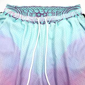 Shorts de basketball personnalisés OEM par sublimation, 100 % polyester, maille respirante, séchage rapide, athlétiques, avec cordon élastique, vente en gros - Product Image 3