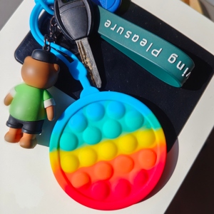 ของเล่นบับเบิ้ลซิลิโคนหลากสีแบบนำกลับมาใช้ใหม่ - ของเล่นบีบคลายเครียด - Product Image 5