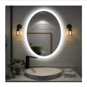 HIXEN 18-26B оптовая продажа на заказ современные большие круглые овальные декоративные настенные зеркала для ванной комнаты