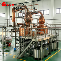 Projet clé en main de distillerie DYE 3000L+2400L avec cuve de fermentation à double enveloppe en SS304 et système de brassage, solution de distillation tout-en-un