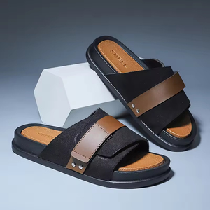 Nouvelles sandales d'affaires pour hommes en <span class=keywords><strong>cuir</strong></span> givré, style décontracté d'été, à semelle épaisse en EVA, pour l'extérieur - Product Image 4