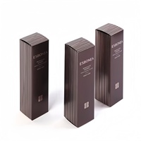 Boîte d'emballage cosmétique personnalisée à double pliage avec logo en feuille d'argent, boîte en papier pliable pour produits de soin de la peau