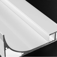 Moderne Hängende Leuchtende Eckleuchte aus Aluminiumlegierung 6000er Serie, Sockelleisten-Kanal für Decken-, Boden- und Wandbeleuchtung, Dekoration